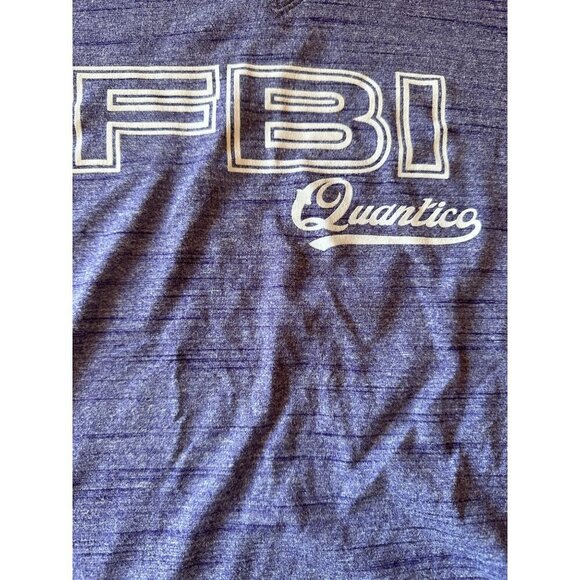 Under Armor Purple FBI Quantico V Neck Shirt Short Sleeve Size Large - Picture 2 of 5